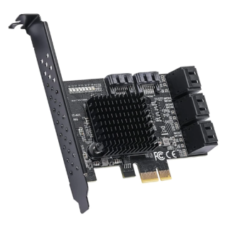 Адаптер преходник от PCI-E към 8 порта SATA 3.0 6GGbps