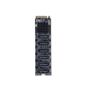 Адаптер преходник M.2 NVME към 6 порта SATA 3