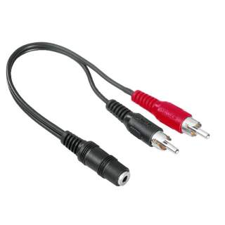 Преходник 3.5мм стерео жак женско към 2RCA чинч мъжко